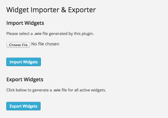 Widget-Importer-Exporter-page